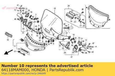 Plate comp., l. tension 64118MAM000 Honda