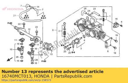 Regulator assy., pressure 16740MCT013 Honda