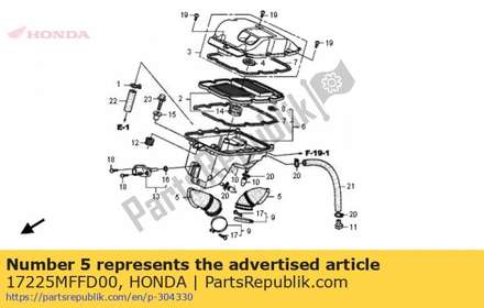 Funnel, air 17225MFFD00 Honda