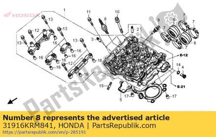 Plug, spark(cpr8ea9)(ngk) 31916KRM841 Honda