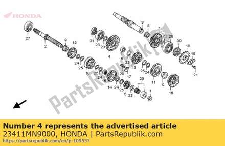 Gear, countershaft low (32t) 23411MN9000 Honda