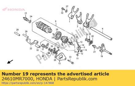 Spindle comp., gearshift 24610MR7000 Honda