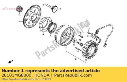 Gear, starter reduction ( 28101MG8000 Honda