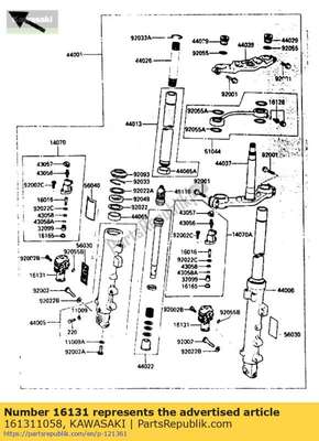 Body-valve,fork,anti- 161311058 Kawasaki