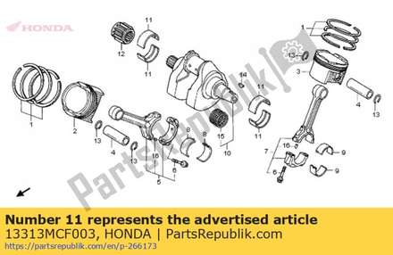 Bearing a, crankshaft (bl 13313MCF003 Honda