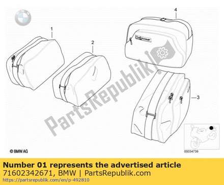 Interior bag f case, small - re              71602342671 BMW