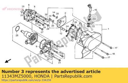 Gasket, l. crankcase cover 11343MZ5000 Honda
