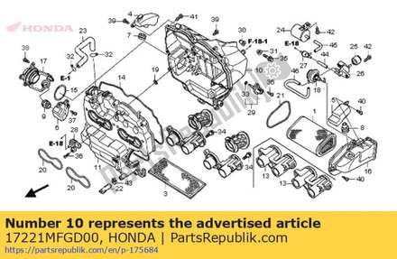 Case a, air cleaner 17221MFGD00 Honda