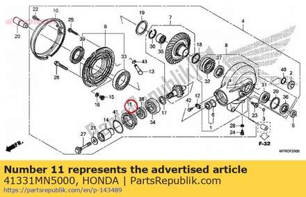 Retainer, bearing 41331MN5000 Honda