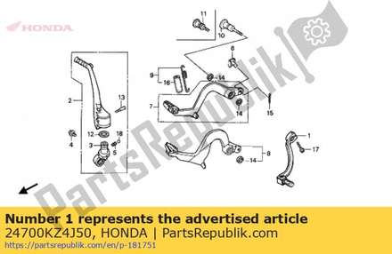 Pedal comp., change 24700KZ4J50 Honda