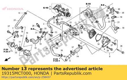 Cover, thermostat 19315MCT000 Honda