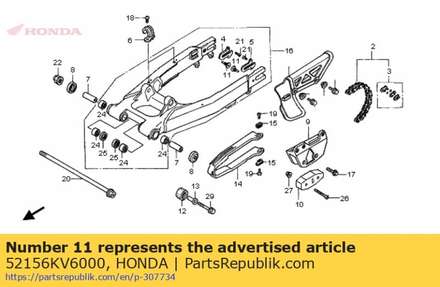 Pin, chain adjuster 52156KV6000 Honda