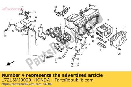 Spring, air cleaner eleme 17216MJ0000 Honda