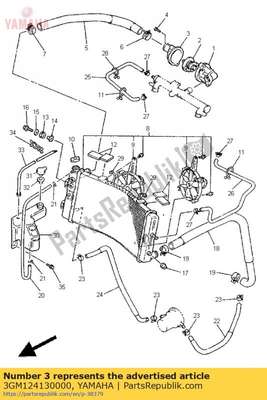 Cover, thermostat 3GM124130000 Yamaha