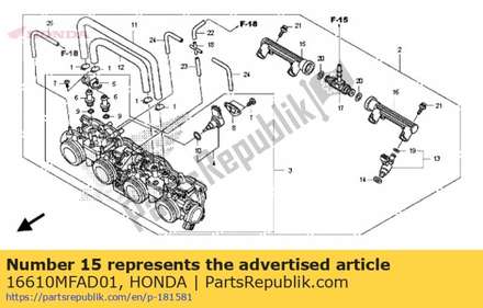 Pipe comp. a, fuel 16610MFAD01 Honda