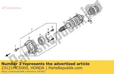 Holder, primary bearing 23121MCS000 Honda