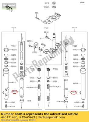 Pipe-fork inner kx65-a3 440131496 Kawasaki