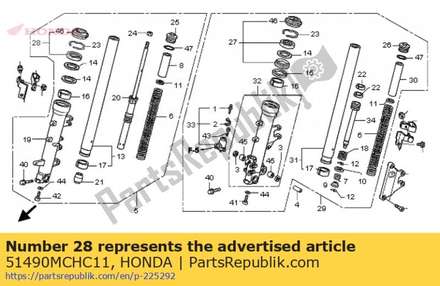 Seal set, fr. fork 51490MCHC11 Honda