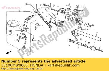 Pipe, r. steering handle 53100MW0000 Honda