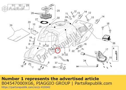 Benzinetank B04547000XG6 Piaggio Group