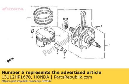 Clip, piston pin, 21mm 13112HP1670 Honda