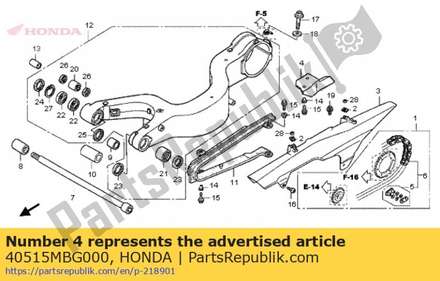 Guide, rr. brake air 40515MBG000 Honda