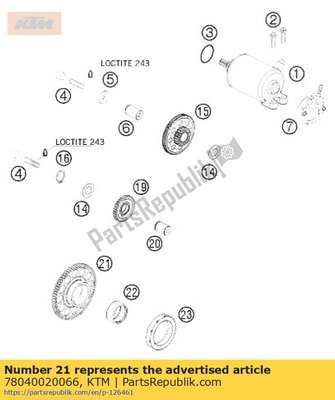 Freewheel gear 66-t 78040020066 KTM