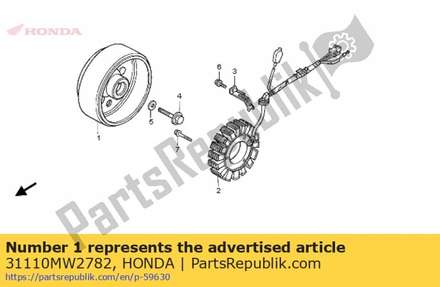 Flywheel comp. (denso) 31110MW2782 Honda