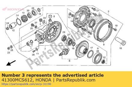 Gear assy,final 41300MCS612 Honda