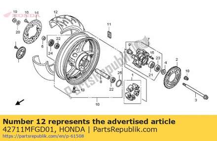 Tire, rr. (bridgestone) ( 42711MFGD01 Honda