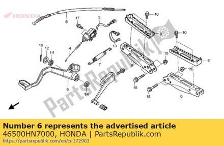 Pedal comp., brake 46500HN7000 Honda
