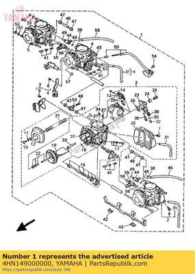 Carburetor assy 4HN149000000 Yamaha