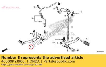 Pedal comp., rr. brake 46500KYJ900 Honda