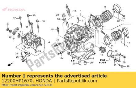 Head comp., cylinder 12200HP1670 Honda