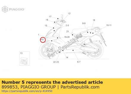 Lh front fairing dec. sr 899853 Piaggio Group