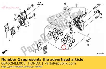 Seal set, piston(30) 06452MEL003 Honda