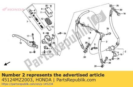 Hose, r. fr. brake main 45124MZ2003 Honda