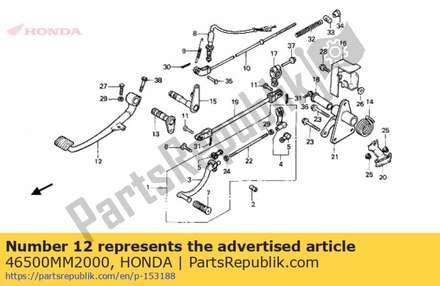 Pedal,comp.,brake 46500MM2000 Honda