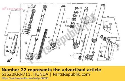Pipe comp., l. slide 51520KRN711 Honda