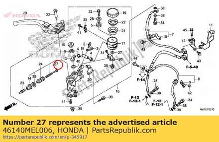 Guide, spring 46140MEL006 Honda