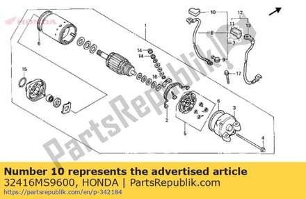 Cover b,starter m 32416MS9600 Honda