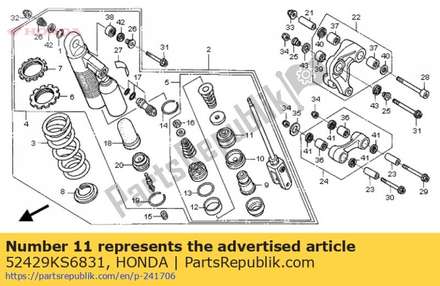Case comp., rod guide 52429KS6831 Honda