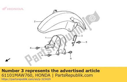 Guide, speedometer cable 61101MAW760 Honda