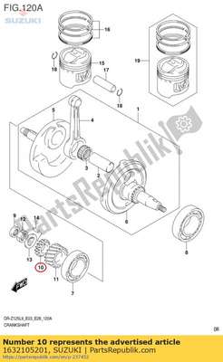 Gear,oil pump d 1632105201 Suzuki