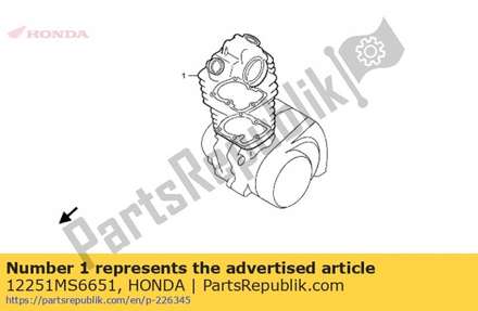 Gasket, cylinder head 12251MS6651 Honda