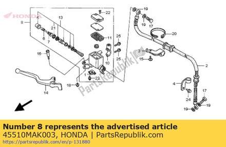 Cylinder sub assy., fr. b 45510MAK003 Honda