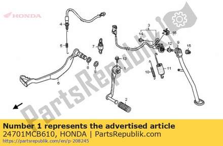 Pedal, gear change 24701MCB610 Honda