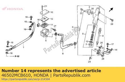 Arm, rr. brake middle 46502MCB610 Honda