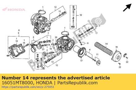 Spring, compression coil 16051MT8000 Honda