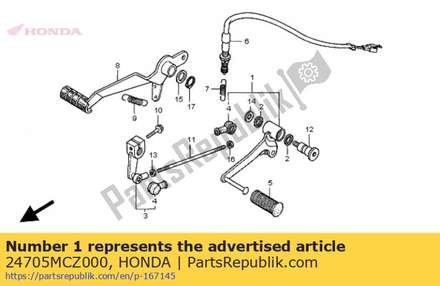 Pedal comp., change 24705MCZ000 Honda